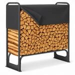 osoltus Kaminholzregal stufenlos verstellbar aus Metall lackiert 130 x 36 x 117...