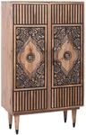Marrakesch Boho Kleiderschrank Schrank aus Holz massiv 150cm | Highboard