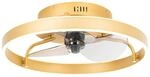 Qazqa led Modern Deckenventilator mit Fernbedienung - Maddy - Gold,...