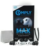 Comply TrueGrip MAX | Premium Memory Schaumstoff Ersatz-Ohrst&ouml;psel f&uuml;r Apple