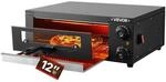 VEVOR elektrischer Pizzaofen, 30 cm Tischpizzaofen 25-300 &deg;C, 1450 W, Pizzaofen mit