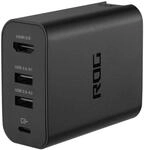 ASUS ROG 100W Charger & 1,5m USB-C Kabel | bis zu 100W Gesamtleistung | 3 USB