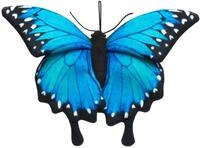 Uni-Toys - Schmetterling blau (mit Schlaufe) - 26 cm (Breite) - Pl&uuml;sch-Insekt -