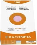 Exacompta 13273E Karteikarten, kariert, 5x5, ungelocht, 125 x 200 mm, f&uuml;r
