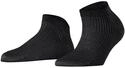 FALKE Damen Sneakersocken Shiny Rib W Sn Viskose kurz einfarbig 1 Paar, Schwarz Black