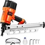 VEVOR Druckluft Nagler, 50 bis 90 mm, 21 Grad Rundkopf, pneumatische...