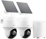 Reolink 2K &Uuml;berwachungskamera Aussen Set WLAN mit Solar-/Akkubetrieb, 360&deg;