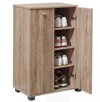 FineBuy Design Schuhschrank Sonoma Nimes modern Holz 12 Paar Schuhe 4 F&auml;cher 2