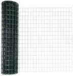 vidaXL Euro-Zaun mit Pfosten 10 x 1 m PVC-beschichteter Stahl Gr&uuml;n | Stabile