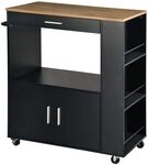 Kesper | K&uuml;chenwagen mit Schublade, 75 x 88 x 40 cm, Schwarz | 2589213