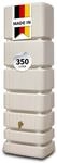4rain Slim Regentonne 350 Liter sandbeige - Wandtank, Wassertank, Regenfass,