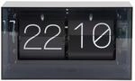 Karlsson Tischuhr Boxed Flip - Schwarz - 20.7x7.1x11.7cm - Rechteck - Acryl -