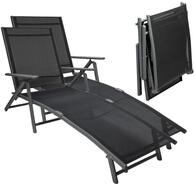 sunnypillow 2er Set Sonnenliegen klappbar 150 kg belastbar - Gartenliege aus
