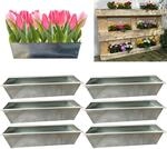 Hossi's Wholesale 6er Set Zink Paletten Blumenk&auml;sten - Einsatz 38cm gro&szlig;...