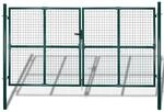 vidaXL Gartengitter Tor Zaun T&uuml;r Wandgitter 306x175 cm