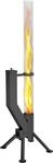 GARDENFLARE Feuerrohr Premium &ndash; Gro&szlig;e Edelstahl Pelletfackel mit Flamme bis 1,5m &