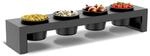 cozze&reg; Topping Station f&uuml;r Pizza & Grill &ndash; 4 Schalen im Halter f&uuml;r Zutaten &