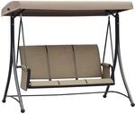 Outsunny Hollywoodschaukel mit Seitentasche, 3-Sitzer Gartenschaukel mit
