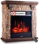KAMINIO Elektrokamin Juan - Elektrischer Standkamin in Steinoptik mit Heizung,