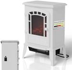 Juskys&reg; Elektrokamin 2000 W &mdash; Wei&szlig;, elektrischer Standkamin mit...