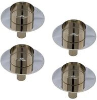 Spetebo Flaschen Teelichthalter Silber - 4er Set / 7,5 cm - Flaschenaufsatz