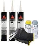 Sikaflex 252 wei&szlig; 3x 300ml Klebstoff mit Aktivator 205 und Primer 210 - zur