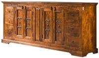 MASSIVMOEBEL24.DE | Oxford Sideboard Akazie 212x50x92, Farbe:Hellbraun lackiert,