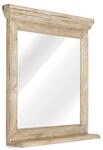 Woodkings&reg; Bad Spiegel Patina 73x78 Holz Mango Natur Rahmen Wandspiegel mit...