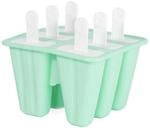 Intirilife Eisform mit 6 Mulden aus Silikon mit Stil in Gr&uuml;n - 14 x 12 x 9 cm -