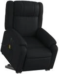 vidaXL Massagesessel mit Aufstehhilfe Elektrisch Schwarz Kunstleder