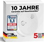 Rauchmelder 5er Set mit 10 Jahre Garantie BSI Zertifiziert nach DIN EN14604...
