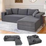 COMHOMA 105 &rdquo; modulares Sofa mit tiefer Sitzfl&auml;che, L-f&ouml;rmige Couch mit...