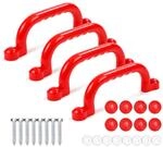 Relaxdays Kletterger&uuml;st Griffe, 4er Pack, je Haltegriff bis 100 kg, Spielturm &