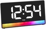 TFA Dostmann Wecker digital mit Stimmungslicht, 60.2051, Farbverlauf oder 8 Farben, 4