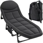 TRIZAND Klappbares Feldbett mit Matratze &ndash; Campingbett mit 5-Fach...