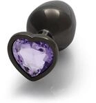 Shots Analplugs-OU812GUN Analplugs Gunmetal/Amethyst Purple M