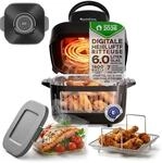 TurboTronic Hei&szlig;luftfritteuse 6 L - AFG6-1600 W Glas Airfryer &ndash; Digitale...