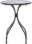 Beliani Gartentisch Metall schwarz/gr&uuml;n Mosaik Muster 60 cm rund Cozzana