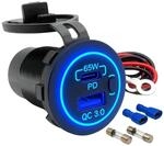 Offgridtec Kfz-Ladeadapter, Dual USB Steckdose 12V/24V mit 65W USB-C & 18W USB-A