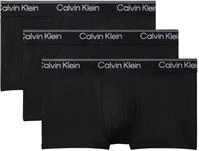 Calvin Klein Herren 3er Pack Boxershorts Trunks Low Rise mit Logobund, Schwarz (3
