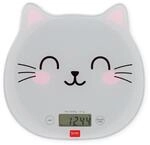 Legami - Digitale K&uuml;chenwaage, Kitchen Scale, Kitty, 7 Ma&szlig;einheiten, Touch-Tasten