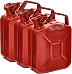 BW&reg; Benzinkanister Metall 3x 5 Liter - Kraftstoffkanister Rot - RAL 3000 -