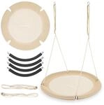 HyperMotion Nestschaukel 100 cm Beige &ndash; Outdoor & Indoor Schaukel f&uuml;r Kinder...