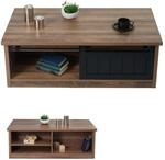 Mendler Couchtisch HWC-K75, Beistelltisch Wohnzimmertisch, Schiebet&uuml;re 6