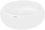 ECD Germany Waschbecken Waschtisch &Oslash; 350 x 120 mm aus Keramik Rund Wei&szlig; -