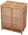W&auml;schetruhe HWC-B18, W&auml;schebox W&auml;schekorb W&auml;schesammler, Bambus 61x50x35cm