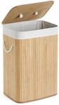 Mondeer W&auml;schekorb mit Deckel, W&auml;schesammler aus Bambus, 72L, W&auml;schebox mit