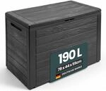 Kreher Kompakte Kissenbox/Aufbewahrungsbox in Anthrazit mit 190 Liter Volumen.