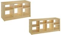 Erst-Holz Schuhregal Schuhbank Kiefer massiv in Zwei Gr&ouml;&szlig;en 110 oder 83 cm