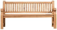 DELUKE Gartenbank Teakbank HIBAS Holz Teak 200x61x93 cm | Holzbank 200 cm...